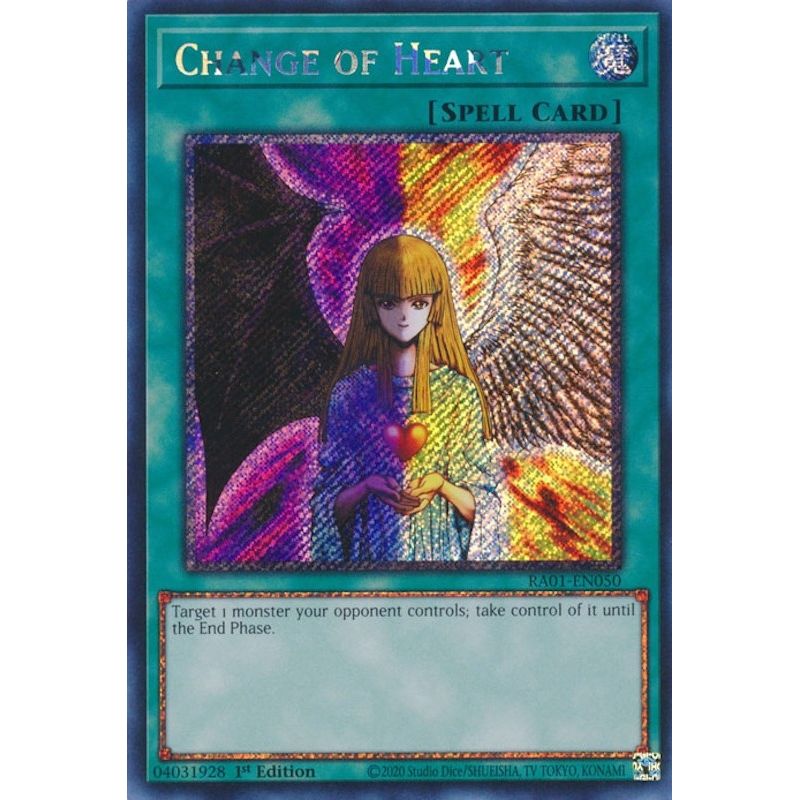 Image for Change of Heart (Platinum Secret Rare) (RA01-EN050) (RA01) - YuGiOh