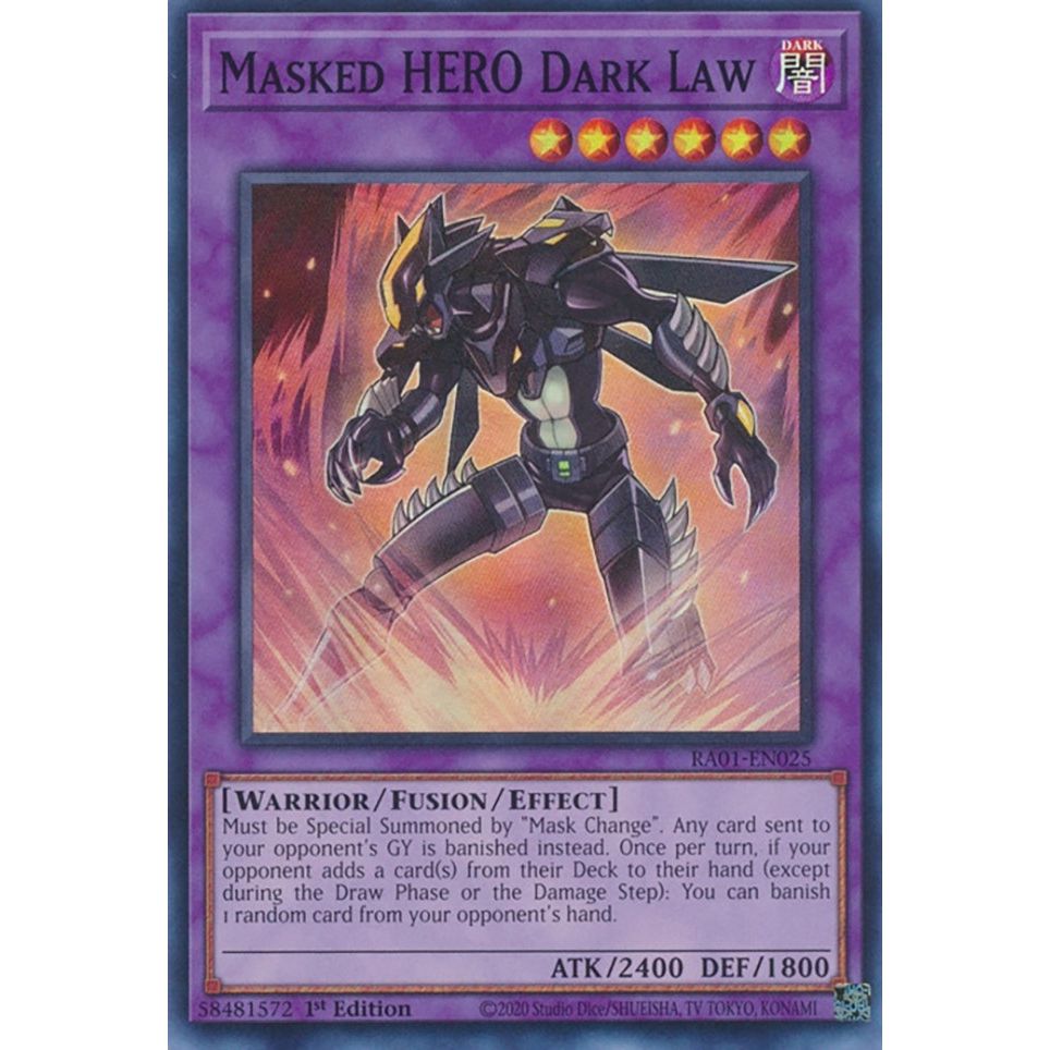 Image for Masked HERO Dark Law (RA01-EN025) (RA01) - YuGiOh