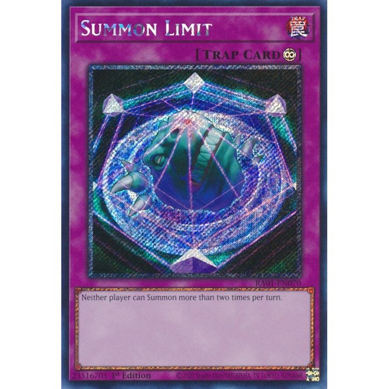 Image for Summon Limit (Platinum Secret Rare) (RA01-EN070) (RA01) - YuGiOh