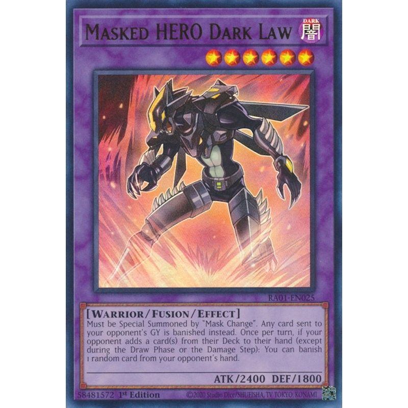 Image for Masked HERO Dark Law (UR) (RA01-EN025) (RA01) - YuGiOh