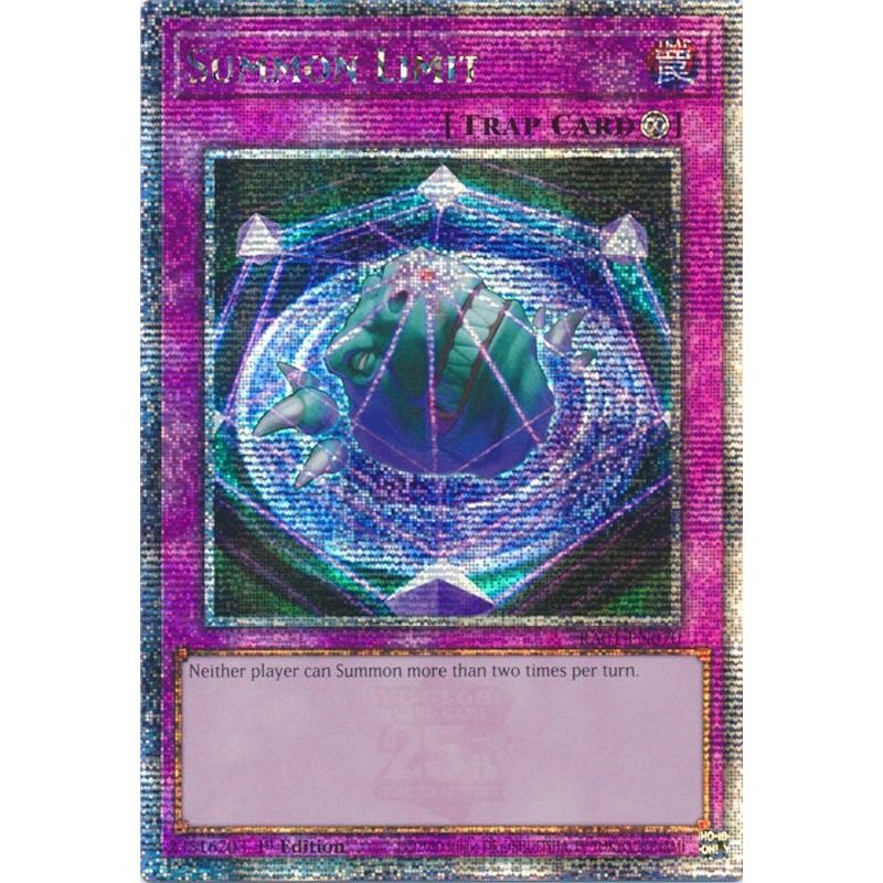 Image for Summon Limit (Quarter Century Secret Rare) (RA01-EN070) (RA01) - YuGiOh