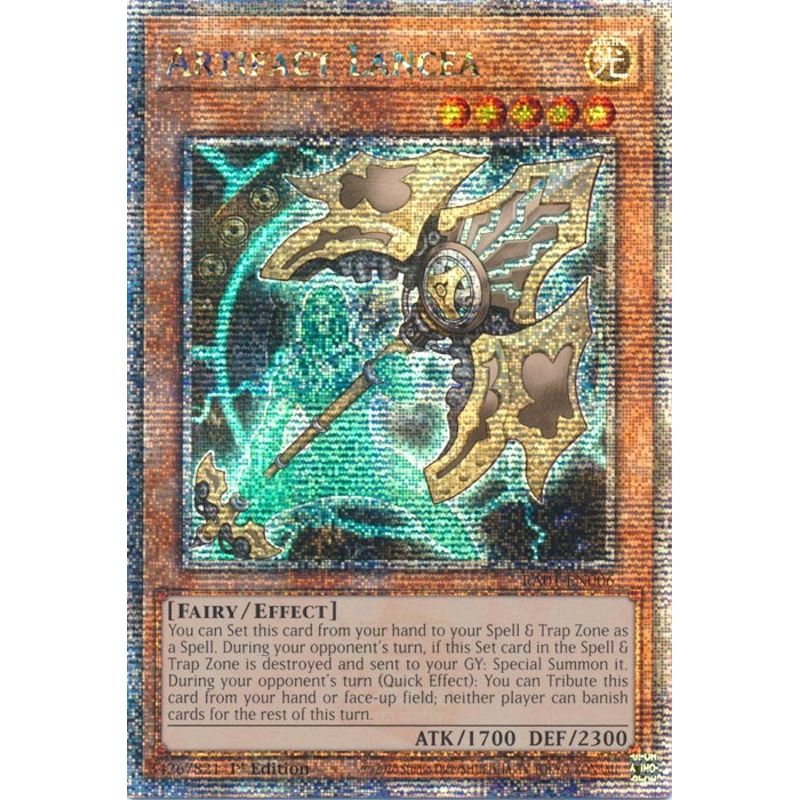Image for Artifact Lancea (Quarter Century Secret Rare) (RA01-EN006) (RA01) - YuGiOh