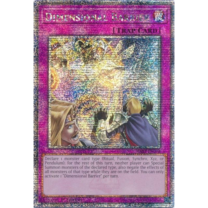 Image for Dimensional Barrier (Quarter Century Secret Rare) (RA01-EN072) (RA01) - YuGiOh