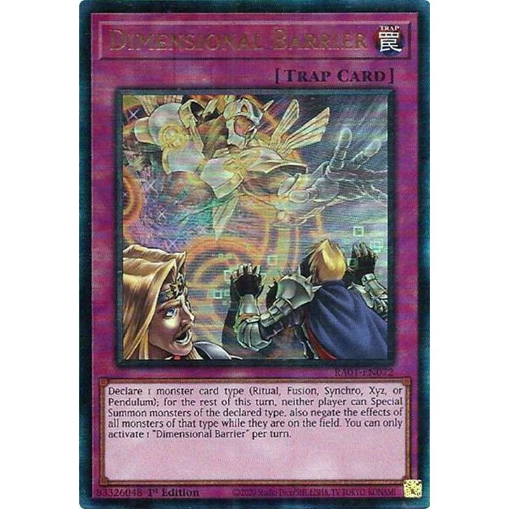Image for Dimensional Barrier (PUR) (RA01-EN072) (RA01) - YuGiOh