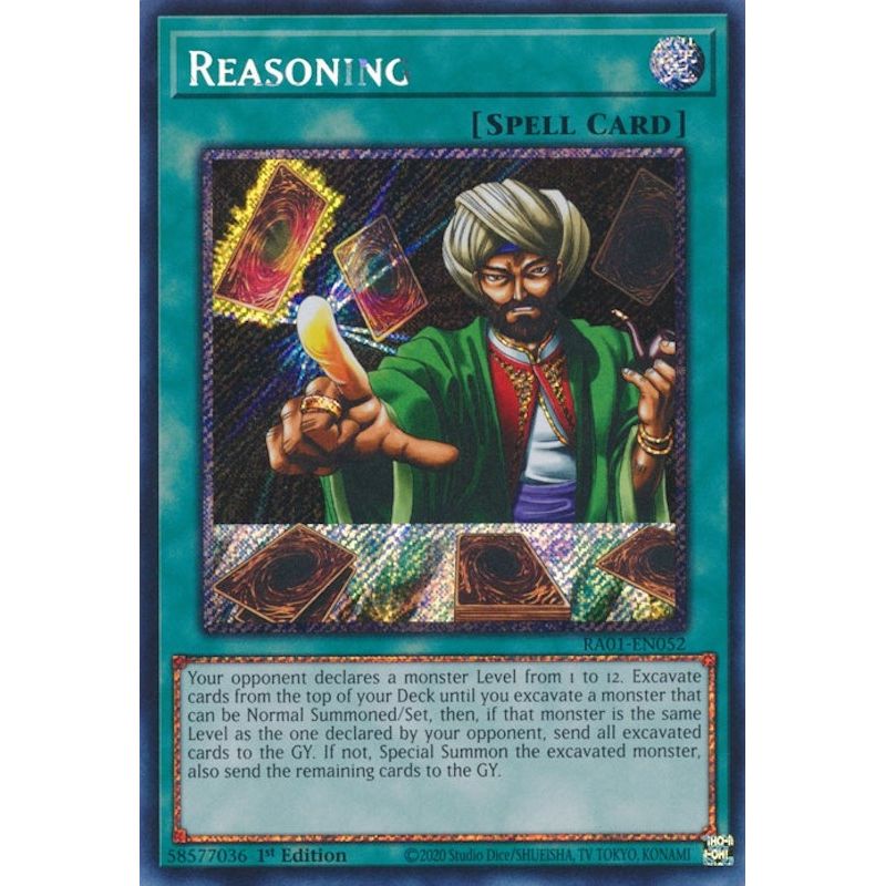 Image for Reasoning (Platinum Secret Rare) (RA01-EN052) (RA01) - YuGiOh