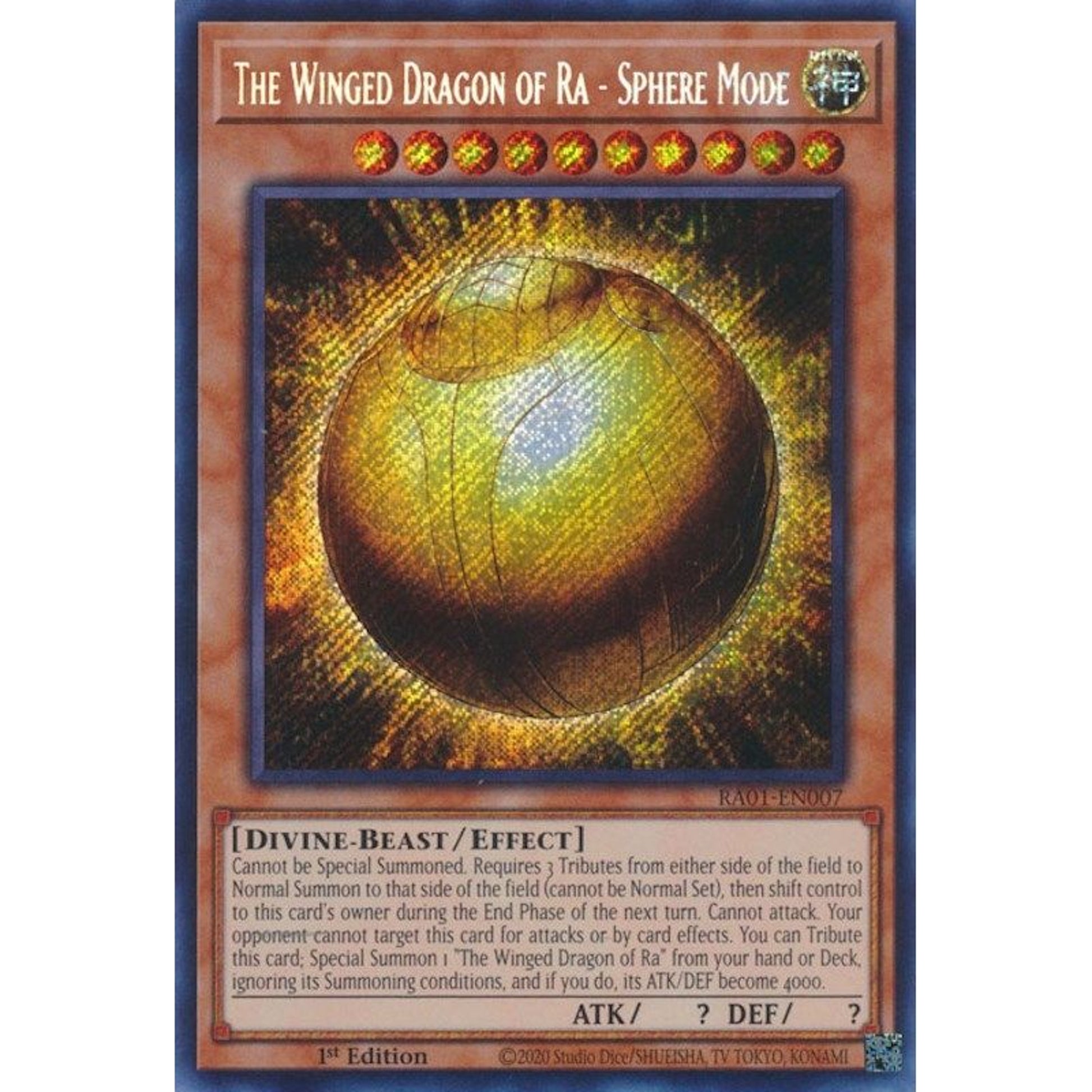 Image for The Winged Dragon of Ra - Sphere Mode (Secret Rare) (RA01-EN007) (RA01) - YuGiOh