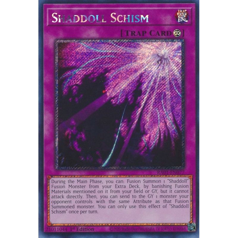 Image for Shaddoll Schism (Platinum Secret Rare) (RA01-EN077) (RA01) - YuGiOh