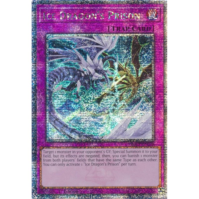 Image for Ice Dragon's Prison (Quarter Century Secret Rare) (RA01-EN078) (RA01) - YuGiOh