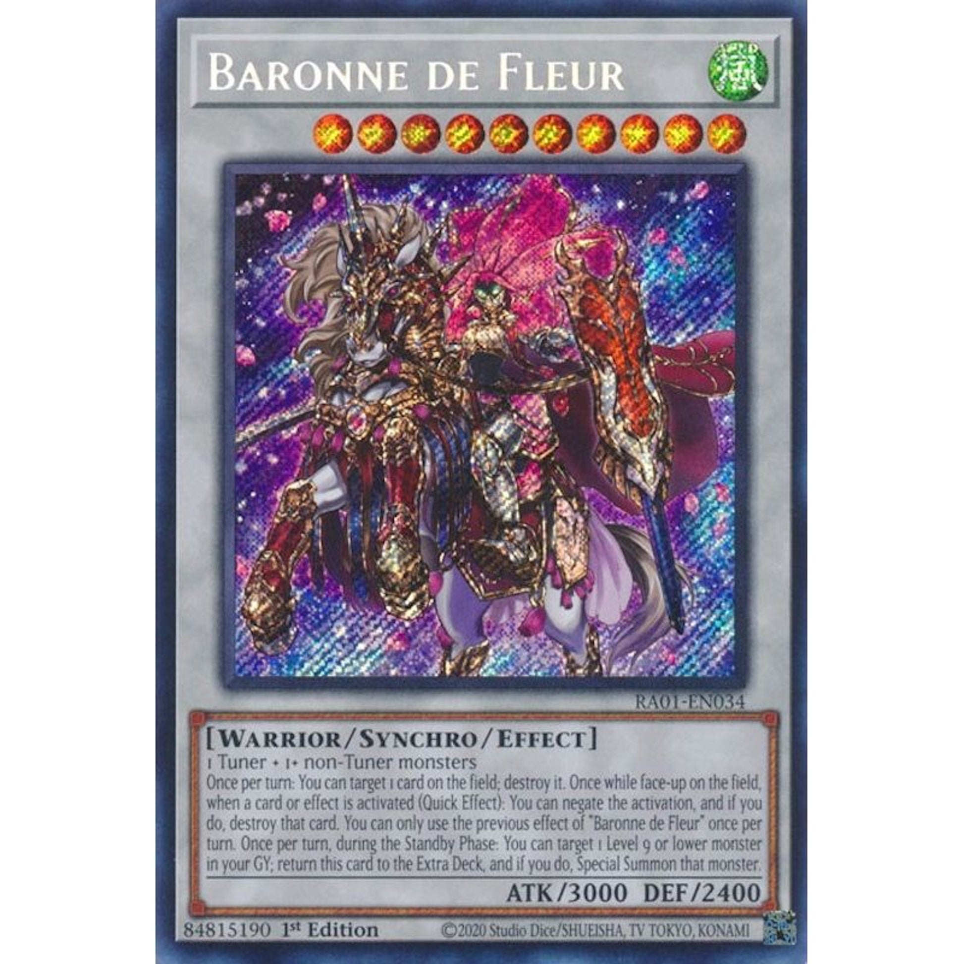 Image for Baronne de Fleur (Secret Rare) (RA01-EN034) (RA01) - YuGiOh
