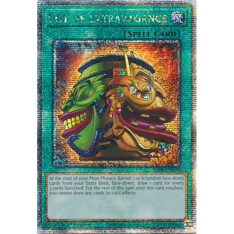 Image for Pot of Extravagance (Quarter Century Secret Rare) (RA01-EN059) (RA01) - YuGiOh