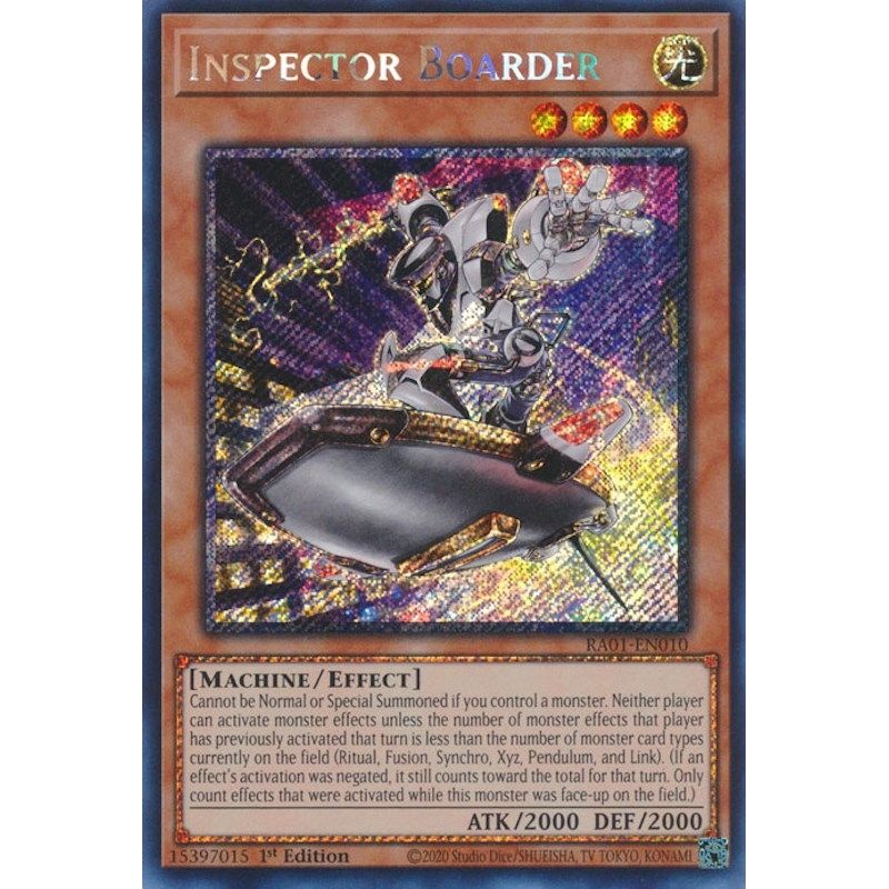 Image for Inspector Boarder (Platinum Secret Rare) (RA01-EN010) (RA01) - YuGiOh