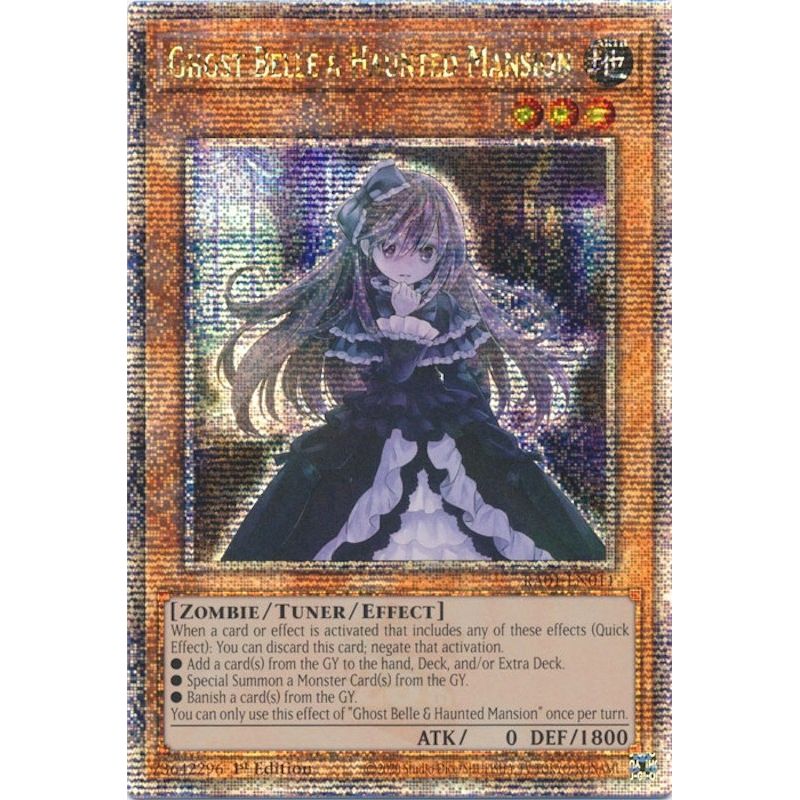 Image for Ghost Belle & Haunted Mansion (Quarter Century Secret Rare) (RA01-EN011) (RA01) - YuGiOh