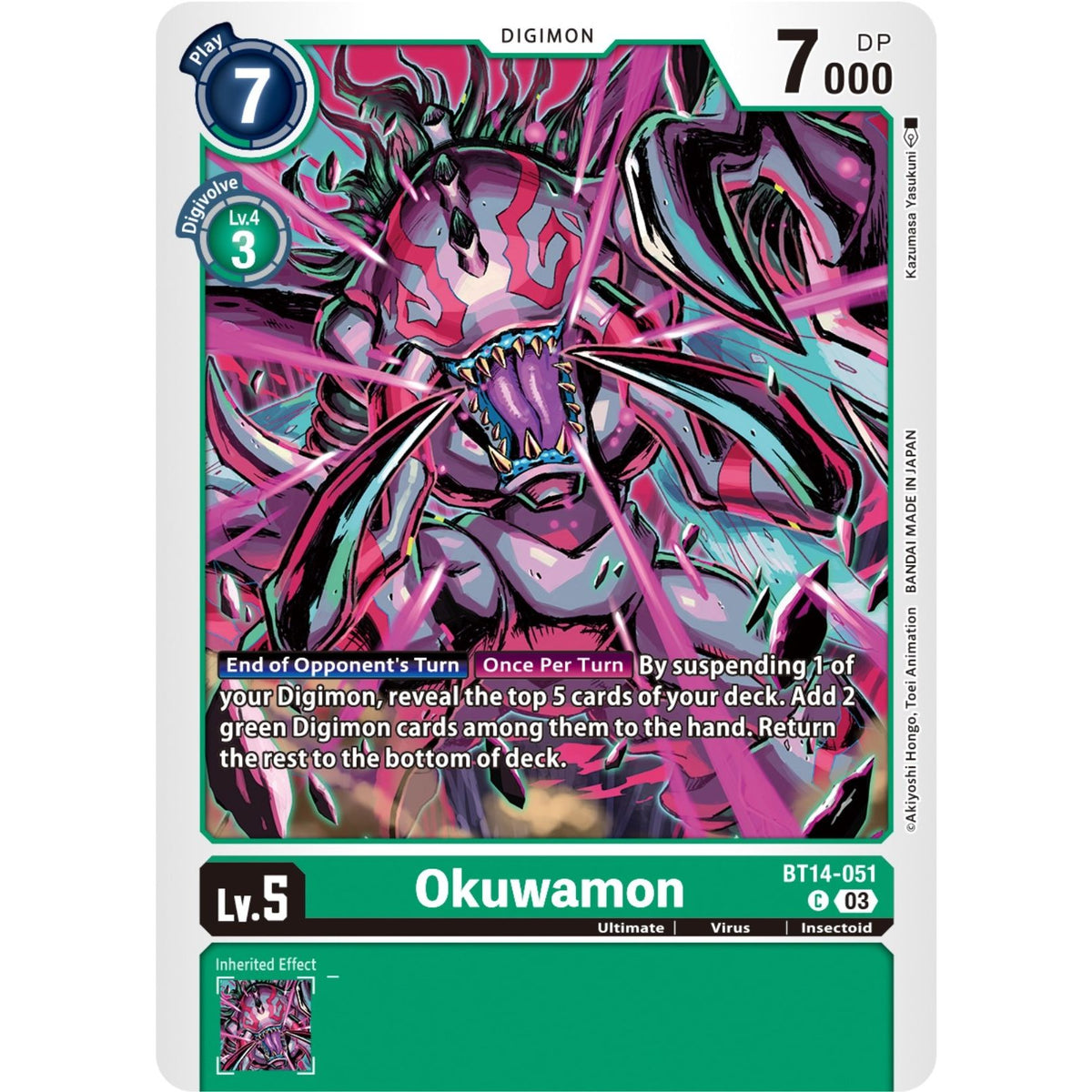 Image for Okuwamon (BT14-051 C) (BT14) - Digimon Card Game