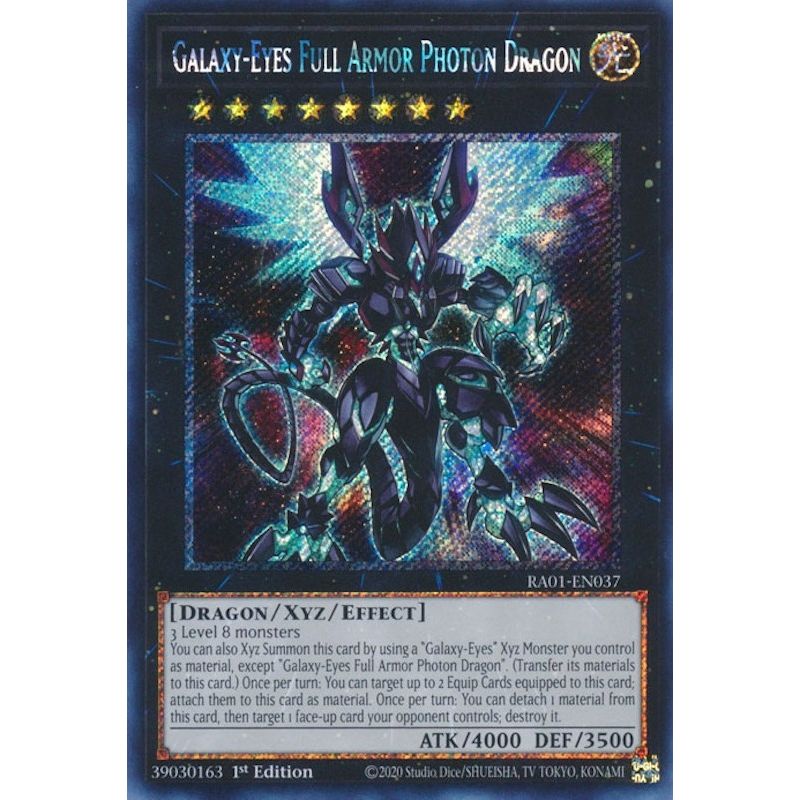 Image for Galaxy-Eyes Full Armor Photon Dragon (Platinum Secret Rare) (RA01-EN037) (RA01) - YuGiOh