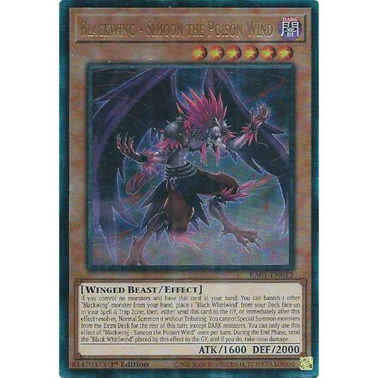 Image for Blackwing - Simoon the Poison Wind (PUR) (RA01-EN012) (RA01) - YuGiOh
