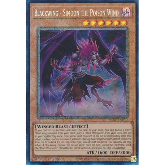 Image for Blackwing - Simoon the Poison Wind (PCR) (RA01-EN012) (RA01) - YuGiOh