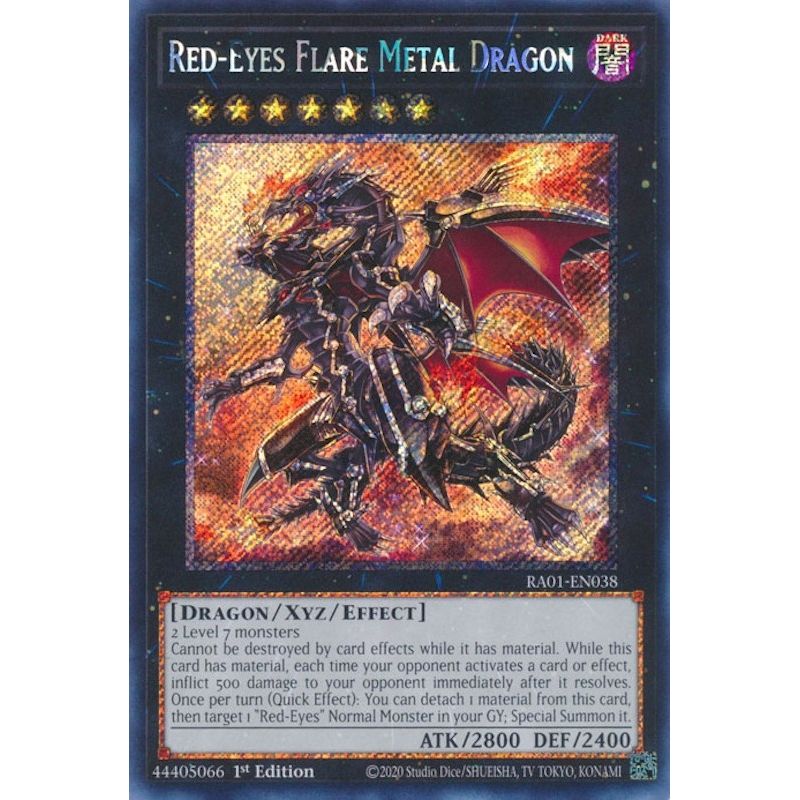 Image for Red-Eyes Flare Metal Dragon (Platinum Secret Rare) (RA01-EN038) (RA01) - YuGiOh