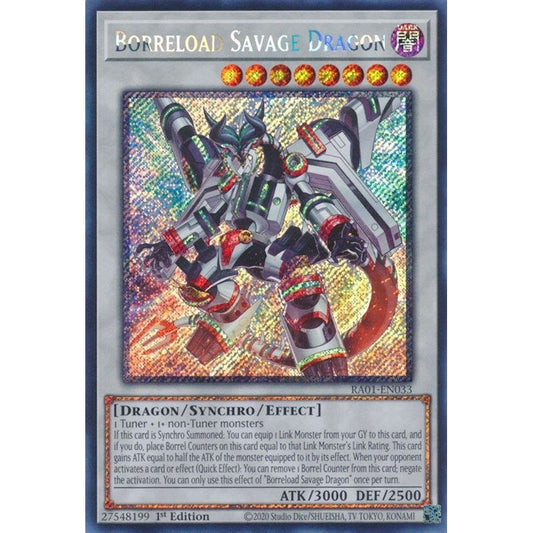 Image for Borreload Savage Dragon (Platinum Secret Rare) (RA01-EN033) (RA01) - YuGiOh