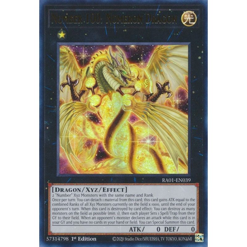 Image for Number 100: Numeron Dragon (UR) (RA01-EN039) (RA01) - YuGiOh