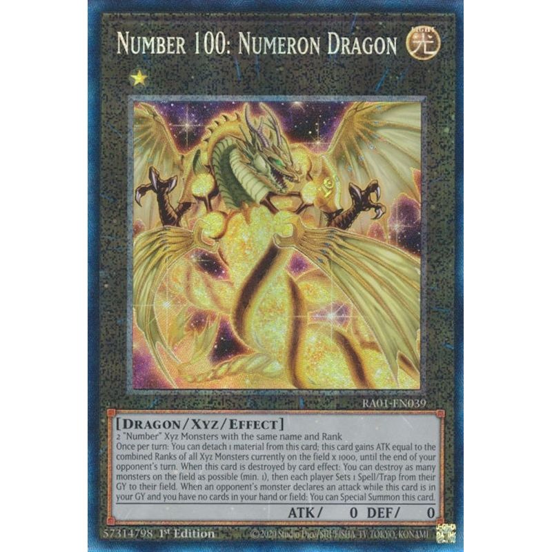 Image for Number 100: Numeron Dragon (PCR) (RA01-EN039) (RA01) - YuGiOh