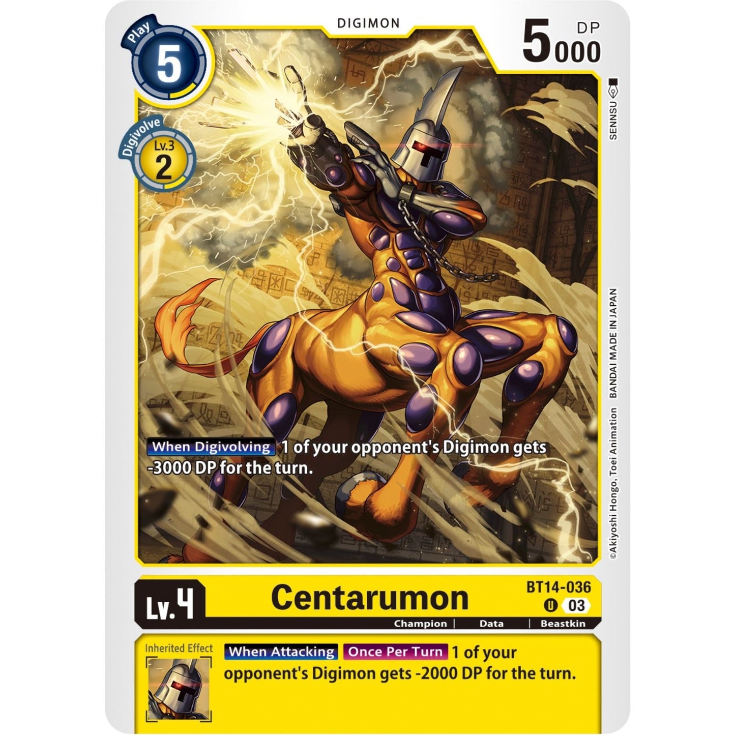 Image for Centarumon (BT14-036 U) (BT14) - Digimon Card Game