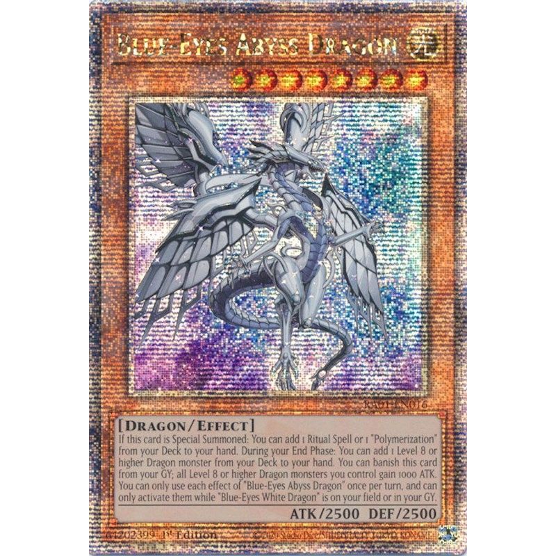 Image for Blue-Eyes Abyss Dragon (Quarter Century Secret Rare) (RA01-EN016) (RA01) - YuGiOh