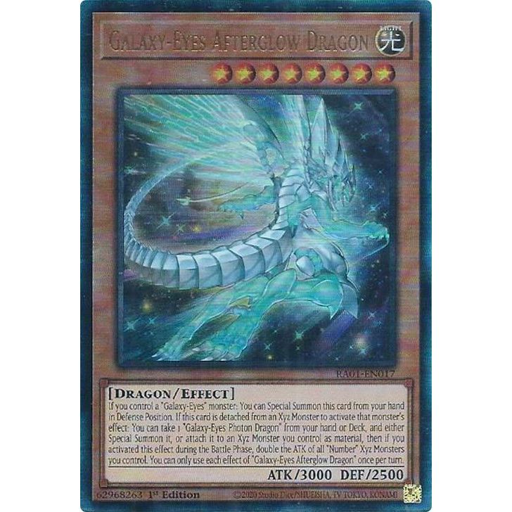 Image for Galaxy-Eyes Afterglow Dragon (PUR) (RA01-EN017) (RA01) - YuGiOh