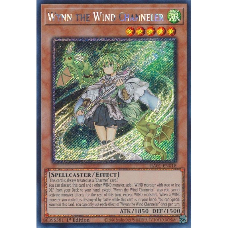 Image for Wynn the Wind Channeler (Platinum Secret Rare) (RA01-EN018) (RA01) - YuGiOh
