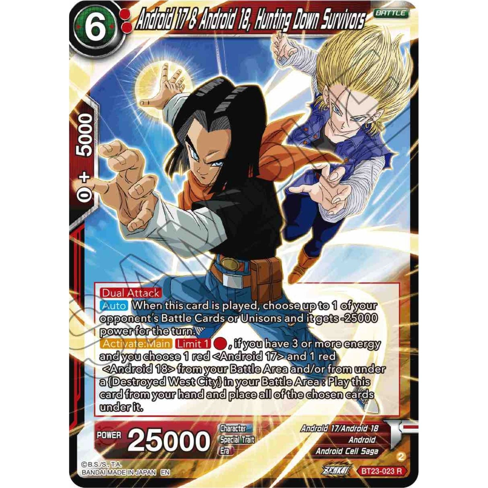 Image for Android 17 & Android 18, Hunting Down Survivors (BT23-023) (BT23) - Dragon Ball Super: Masters