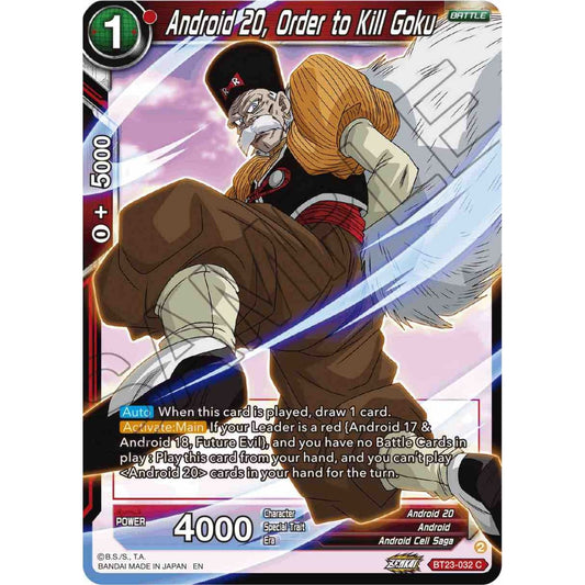 Image for Android 20, Order to Kill Goku (BT23-032) (BT23) - Dragon Ball Super: Masters