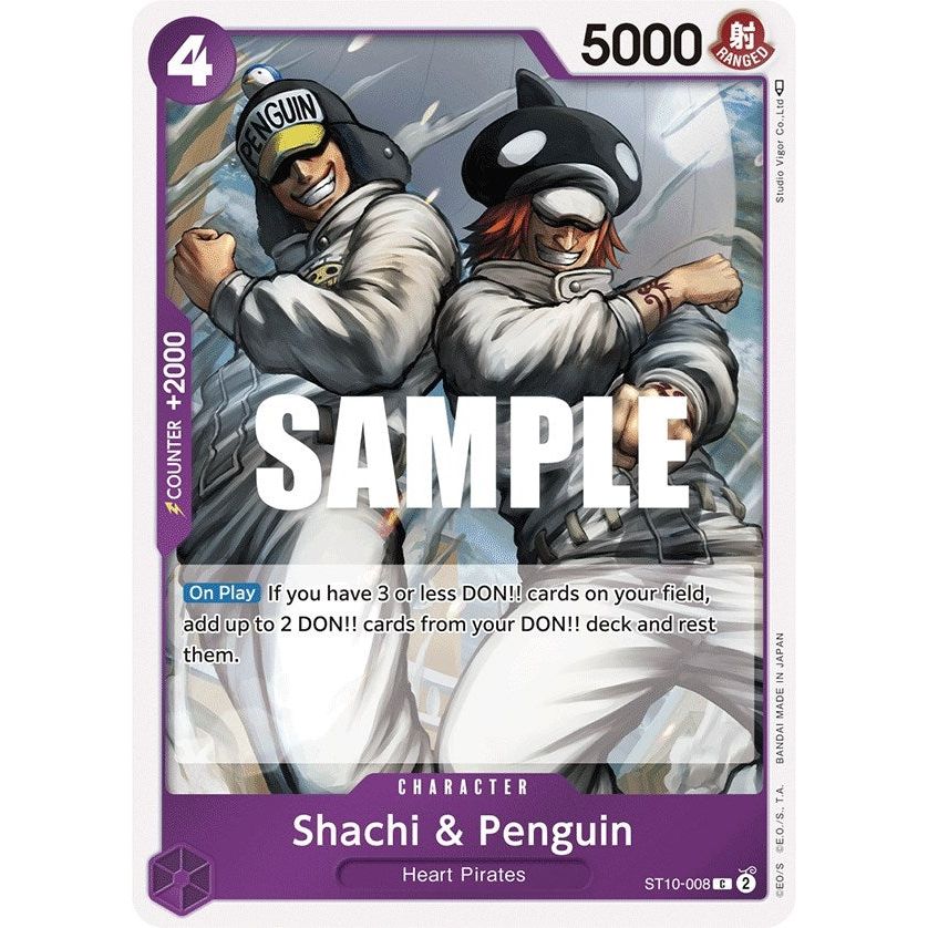 Image for Shachi & Penguin (ST10-008) (ST-10) - One Piece Card Game