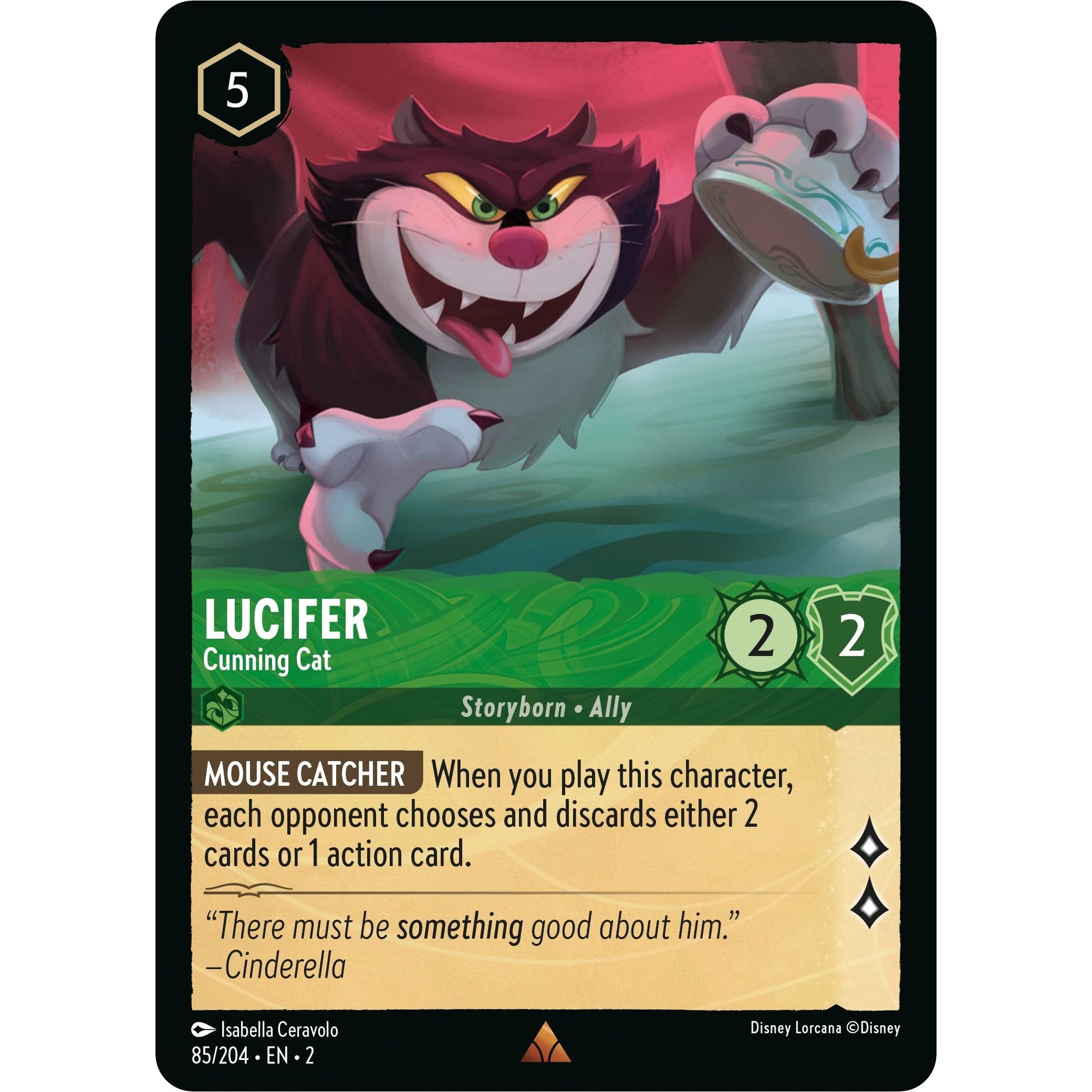 Image for Lucifer - Cunning Cat (85/204) (2) - Disney Lorcana