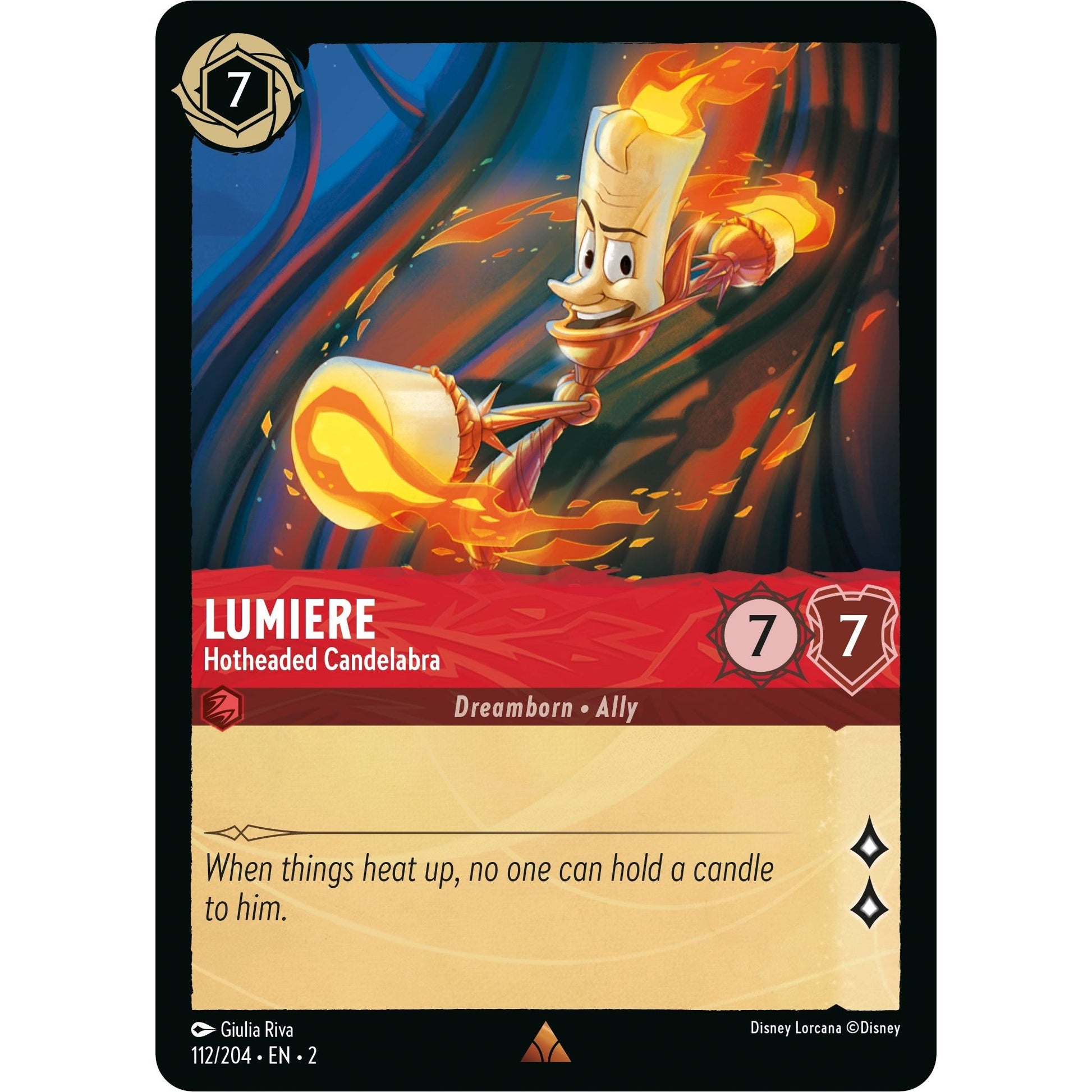 Image for Lumiere - Hotheaded Candelabra (112/204) (2) - Disney Lorcana