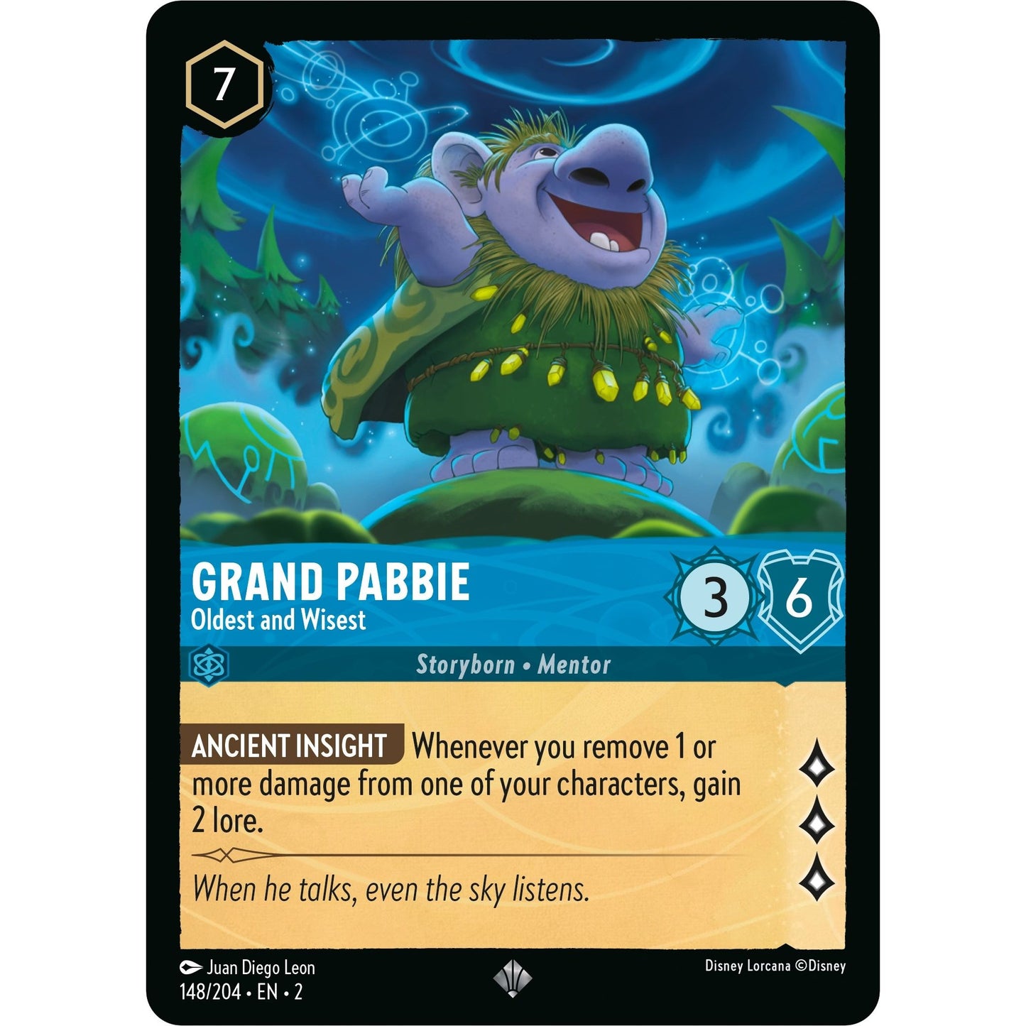 Image for Grand Pabbie - Oldest and Wisest (148/204) (2) - Disney Lorcana