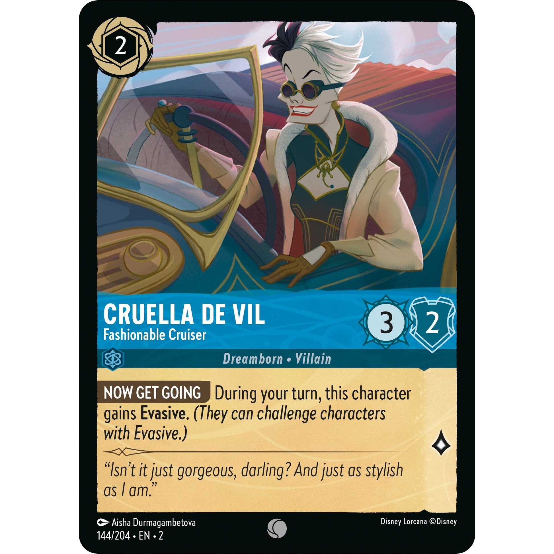 Image for Cruella De Vil - Fashionable Cruiser (144/204) (2) - Disney Lorcana