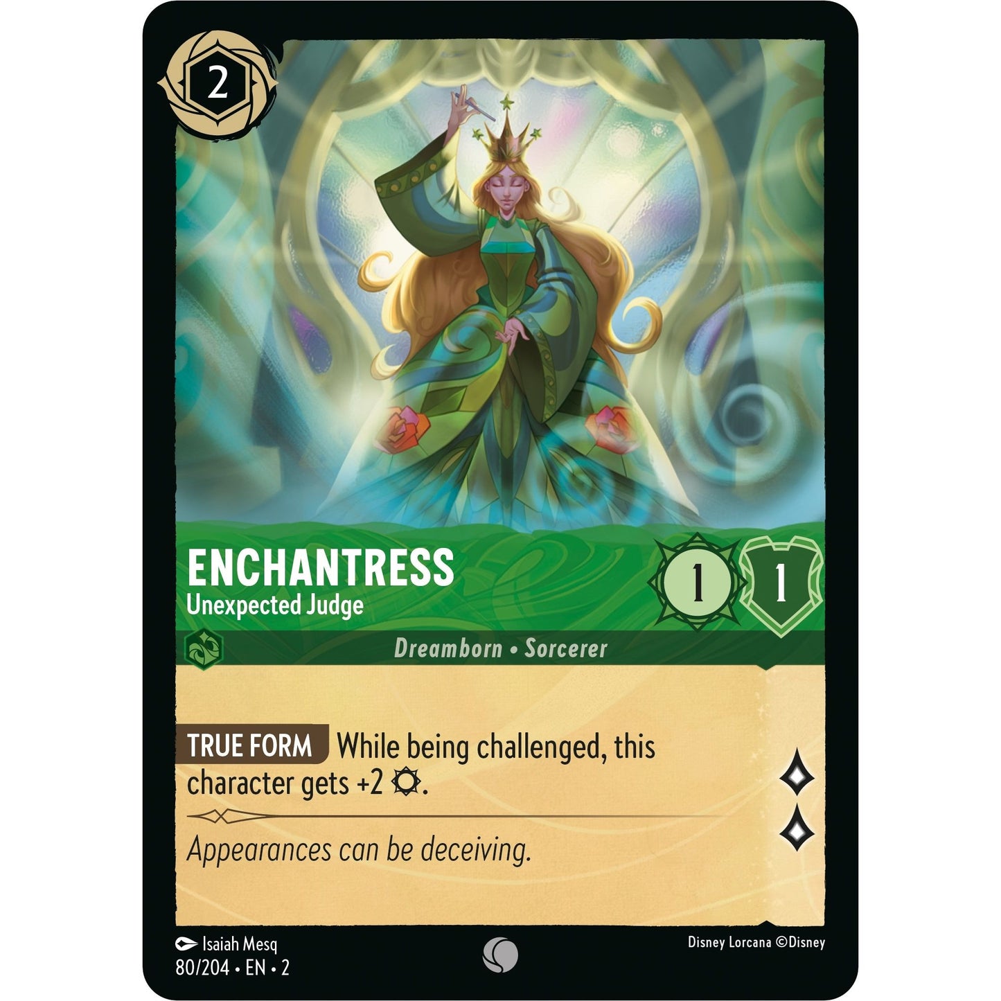 Image for Enchantress - Unexpected Judge (80/204) (2) - Disney Lorcana
