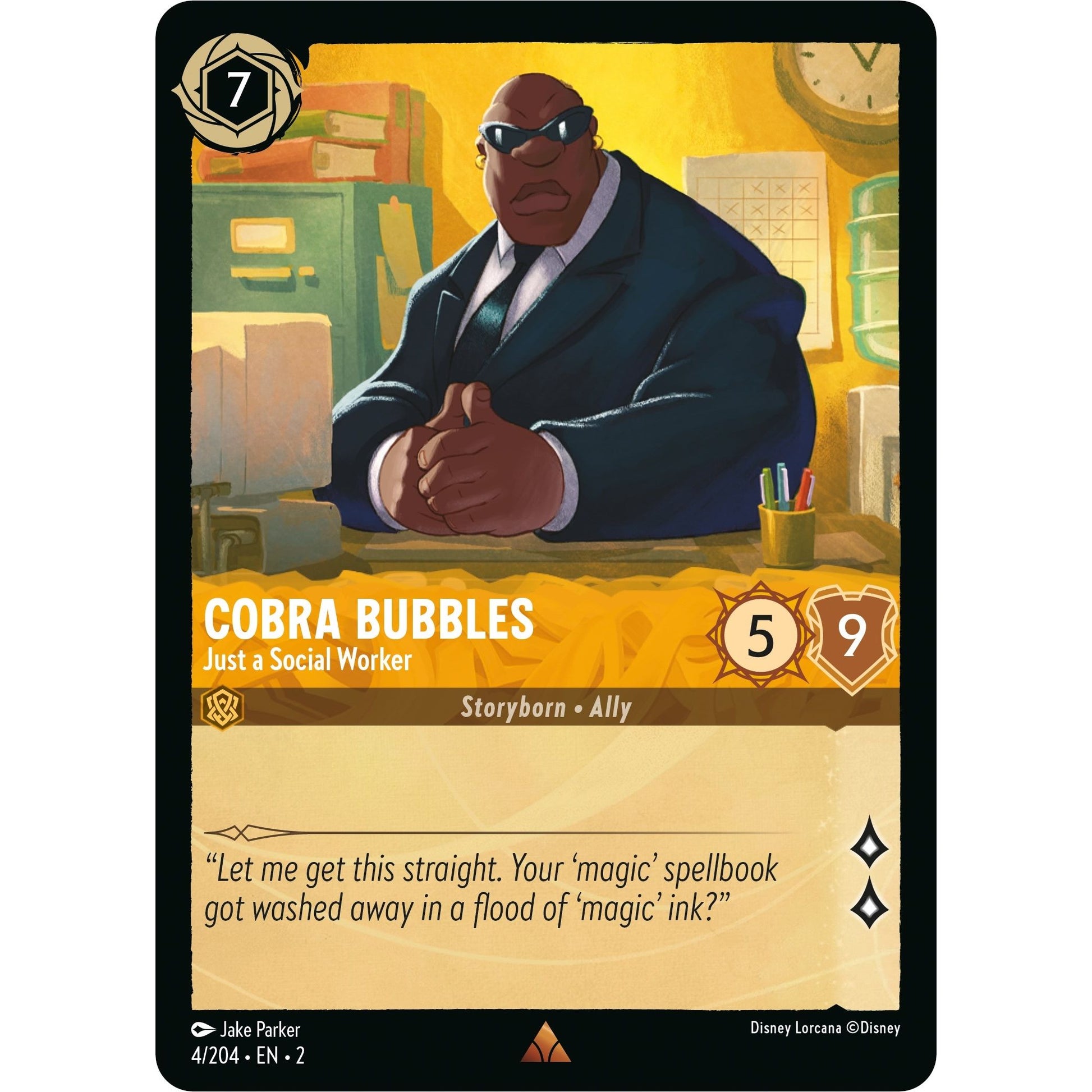 Image for Cobra Bubbles - Just a Social Worker (4/204) (2) - Disney Lorcana