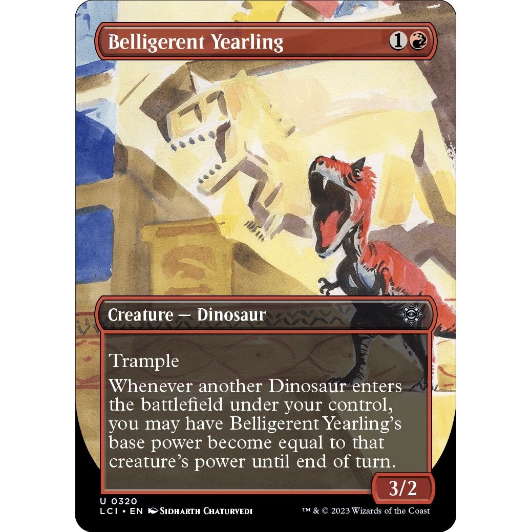 Image for Belligerent Yearling (Borderless) (320) (LCI) - Magic: The Gathering
