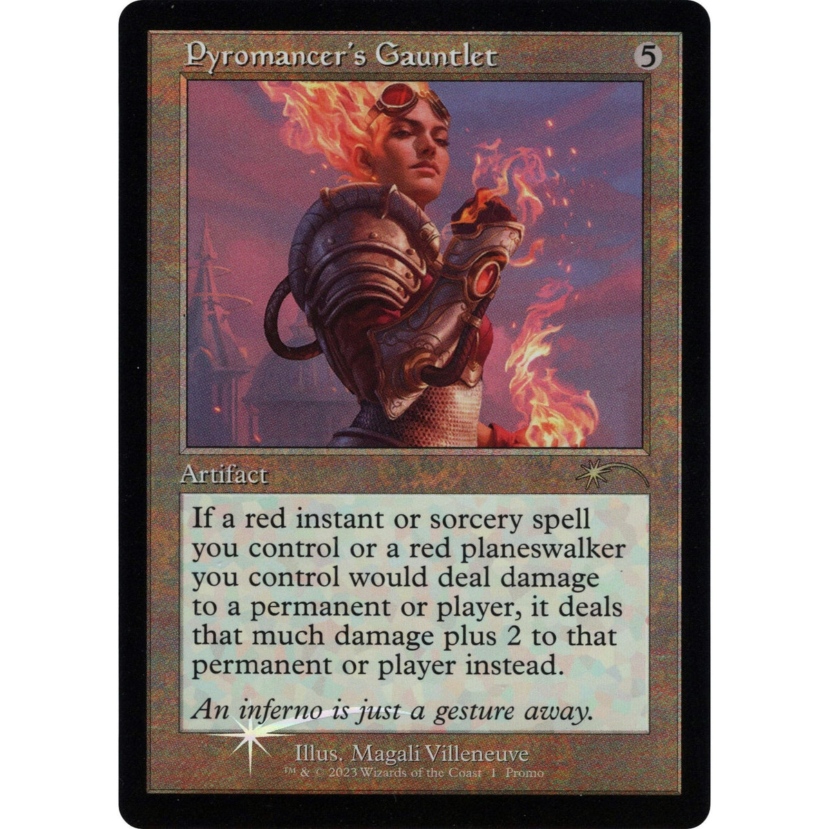 Image for Pyromancer's Gauntlet (Retro Frame) (1) (MEDIA) - Magic: The Gathering