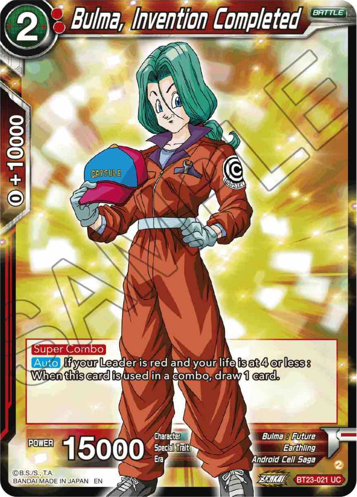Image for Bulma, Invention Completed (BT23-021) (BT23) - Dragon Ball Super: Masters