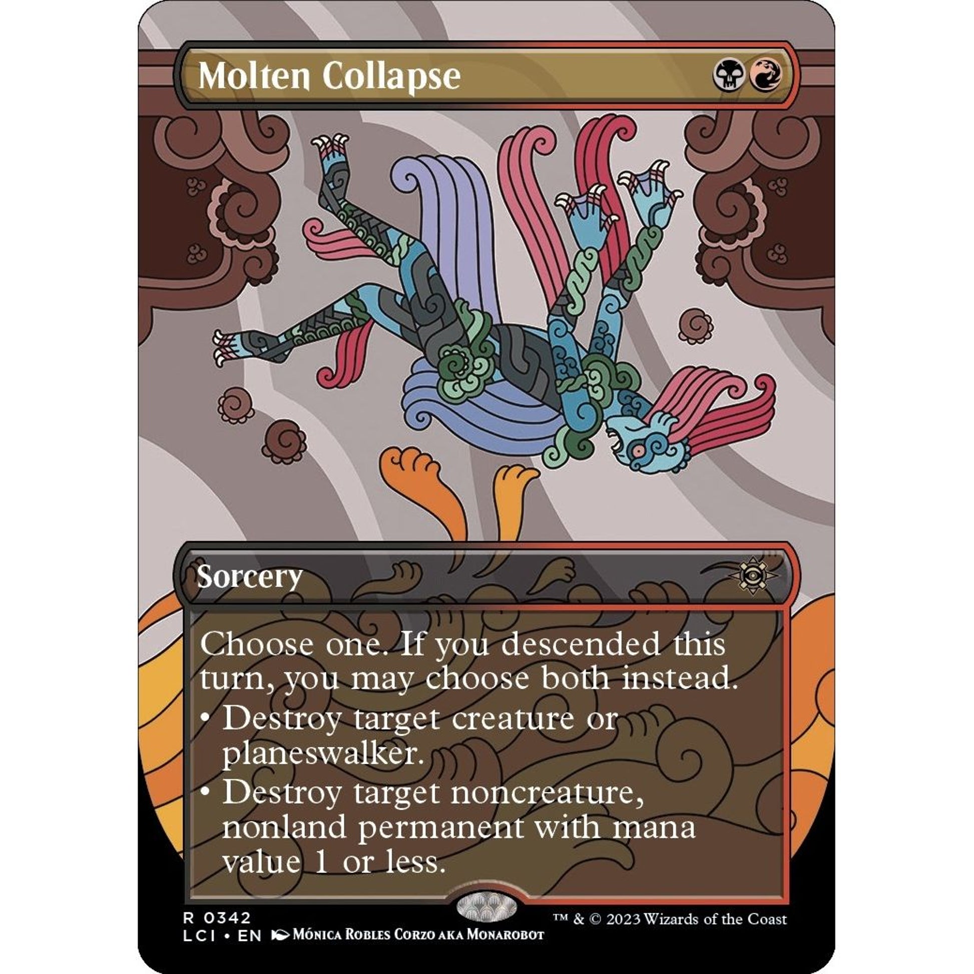 Image for Molten Collapse (Borderless) (342) (LCI) - Magic: The Gathering