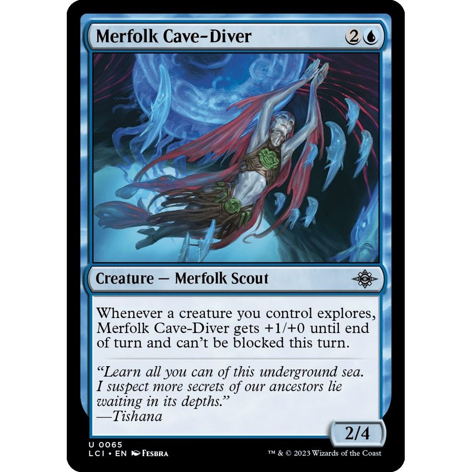 Image for Merfolk Cave-Diver (65) (LCI) - Magic: The Gathering