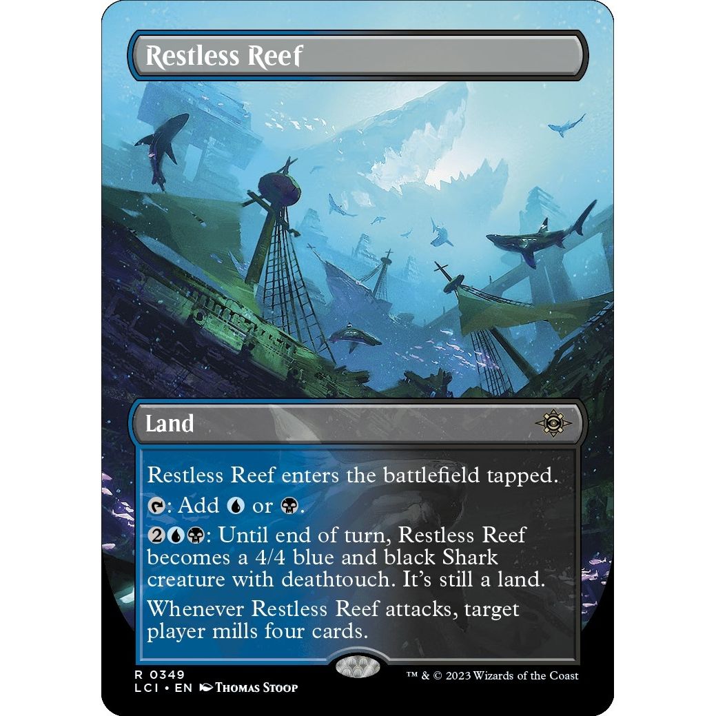 Image for Restless Reef (Borderless) (349) (LCI) - Magic: The Gathering