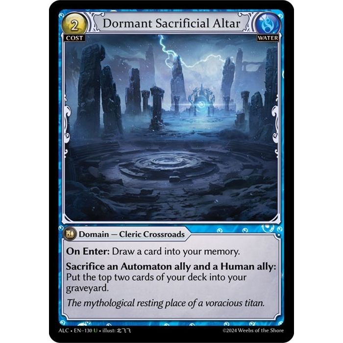 Image for Dormant Sacrificial Altar (130) (ALC) - Grand Archive TCG