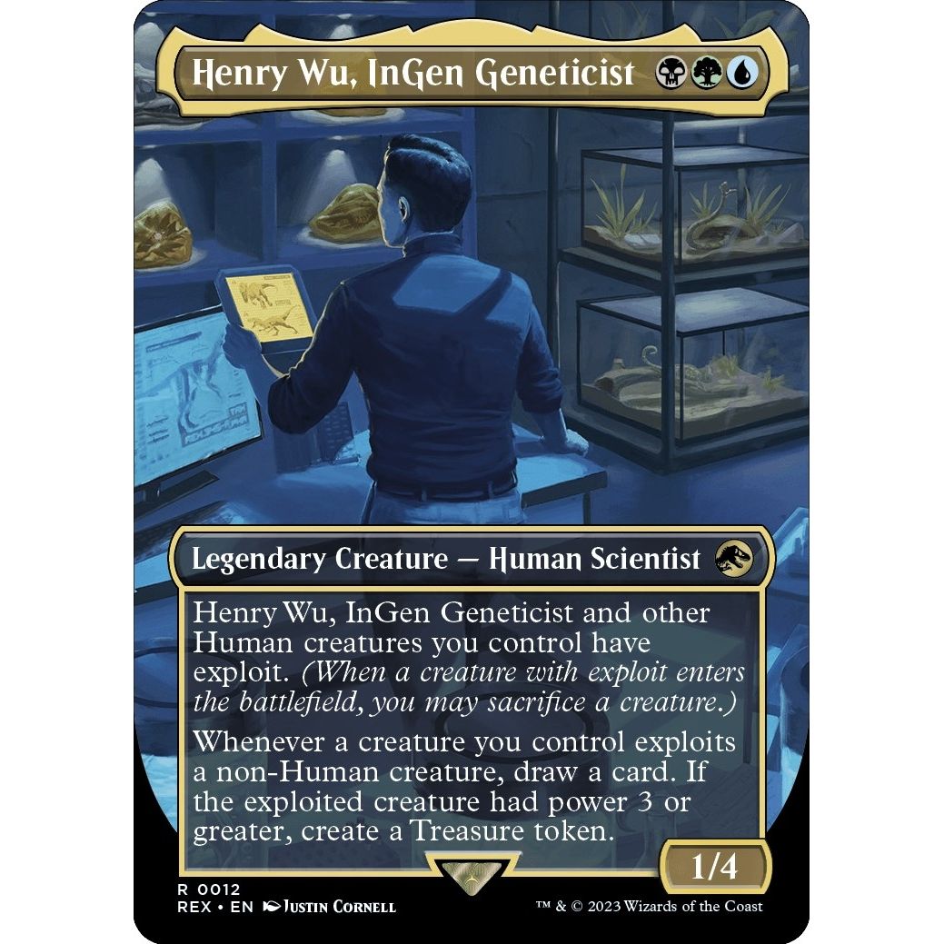 Image for Henry Wu, InGen Geneticist (Borderless) (12) (REX) - Magic: The Gathering