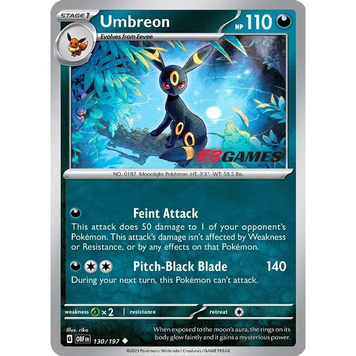 Image for Umbreon - 130/197 (EBGames Exclusive) (130/197) (MCAP) - Pokemon