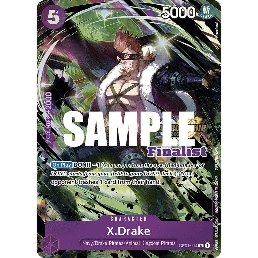 Image for X.Drake (CS 2023 Top Players Pack) [Finalist] (OP01-114) (OP-PR) - One Piece Card Game