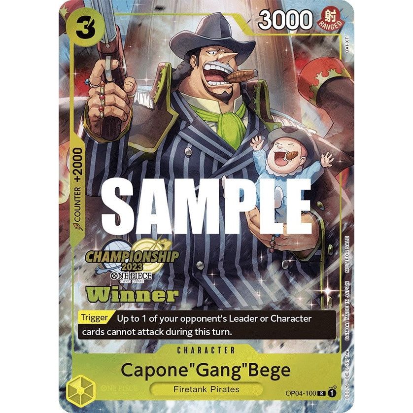 Image for Capone"Gang"Bege (CS 2023 Top Players Pack) [Winner] (OP04-100) (OP-PR) - One Piece Card Game