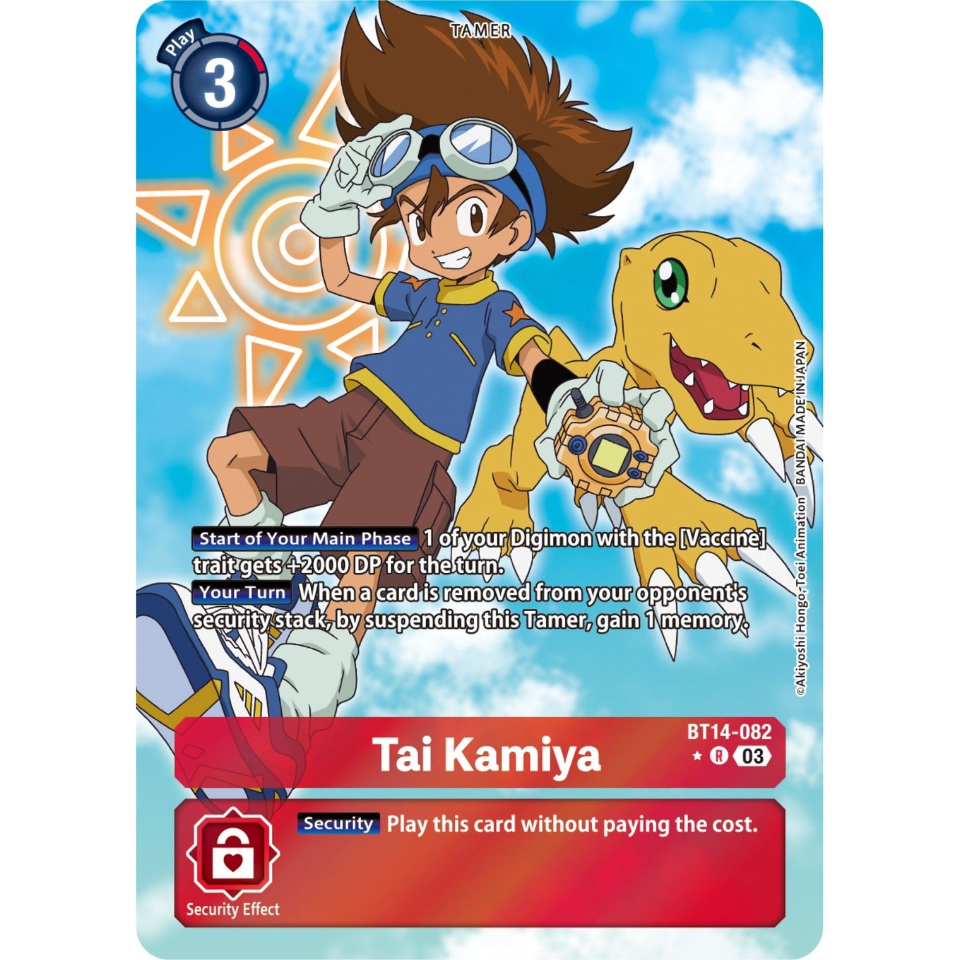 Image for Tai Kamiya (Alternate Art) (BT14-082 R) (BT14) - Digimon Card Game