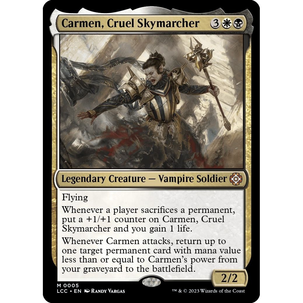 Image for Carmen, Cruel Skymarcher (5) (LCC) - Magic: The Gathering